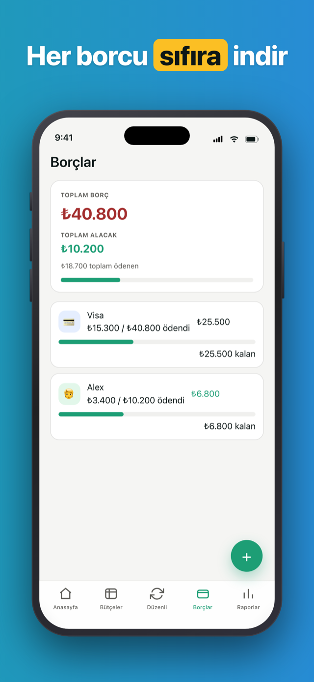 Penno debt tracker with partial payments and notes